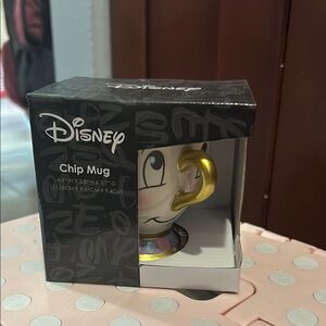 Disney Chip Mug with Gold Accent Beauty and Beast coffee mug